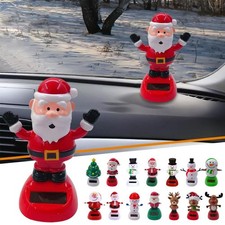 Christmas Car Dashboard Decorations Cute Solar Po NEhu Dancing Swinging T3ZU K*