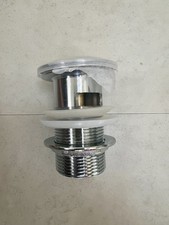 Basin Sink Waste Slotted Pop Up Click Clack Sprung Plug with Overflow BRASS EASY