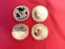2024 4 x 1oz Silver Bullion Coins issued by Perth Mint in Rimless Capsules