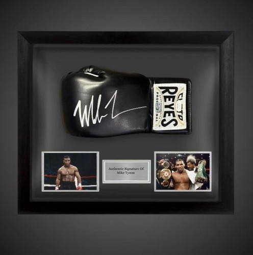 Framed mike tyson - hand, signed
