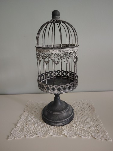 Decorative bird cage pedestal - bird,