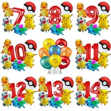 5pc Pokémon picacho foil balloons latex kids birthday balloons party decorations