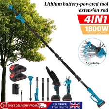 Telescopic Pole Chainsaw Long Reach Electric Tree Pruner Trimmer Branch Cutter