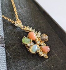 Vintage necklace with real
