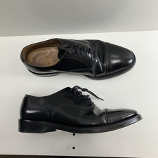 Loake Mens Black  Leather Shoes  Size UK 7