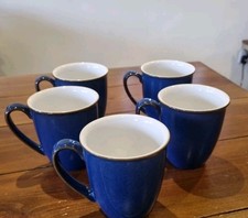 Blue Denby mugs x 5