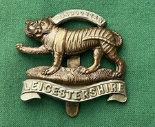 The Leicestershire Regiment ~ 100% Genuine, British Military Army Cap Badge.