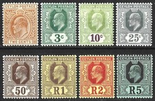 CEYLON KEV11 1910-11 2c-5r