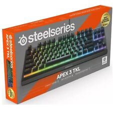 SteelSeries Apex 3 TKL Gaming Keyboard Black Rgb Anti Ghosting Compact Quiets Ak