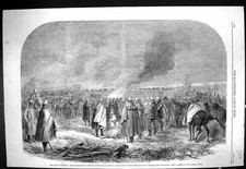 Old 1864 War Schleswig Hussars Liechtenstein Battle Over-Selk Map Den Victorian