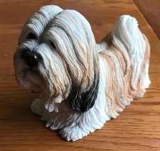 Vintage 2002 The Leonardo Collection 'Lhasa Apso' Dog Figurine 10cm