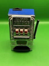 Vtg Waco Casino Prince Toy Coin Operated Bar Slot Machine - Tested Blue Japan