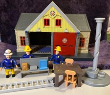 Fireman Sam Fire Station + 3 Figures & Accessories Bundle