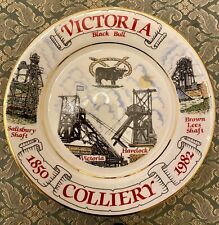 Colliery Plate Victoria Black Bull 27cm Fine Bone China coal Mining Memorabilia 