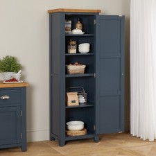 Westbury Blue Painted Single Shaker Kitchen Pantry Cupboard - BP74-KIT