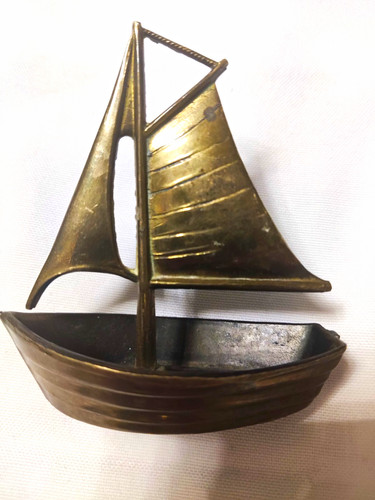 Brass sailing boat ornament - sailing,