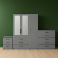 3 Door Wardrobe With 3 draws