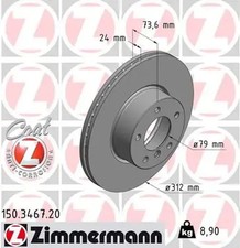 2x Brake disc internally