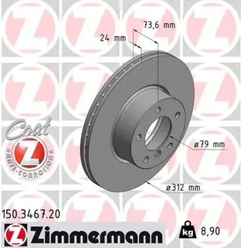 Brake disc internally - 2x,