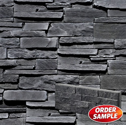 Stacked stone wall - stone,