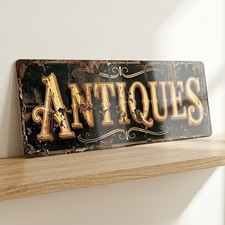 Antiques Victorian Shop Sign