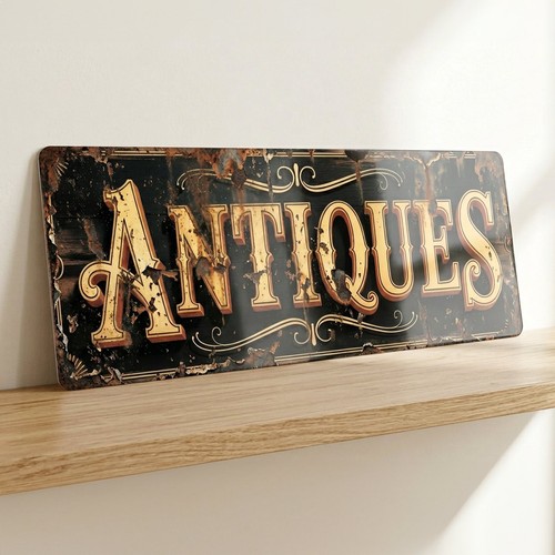 Antiques victorian shop sign - antiques,