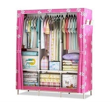 Large Fabric Canvas Wardrobe