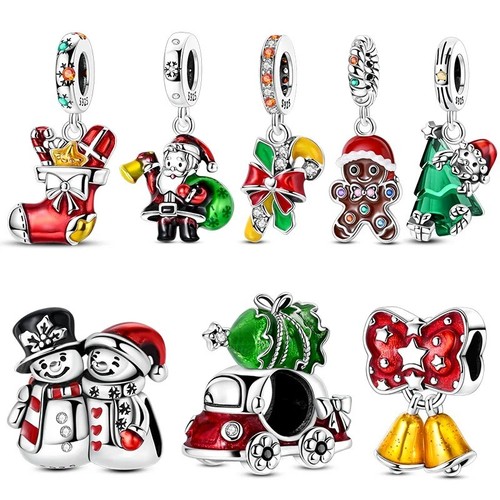 Snowman charm silver - snowman,