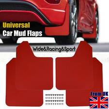UK Universal Red Mudflaps Mud Flaps Guard Wide Racing Rally Performance W/Clips