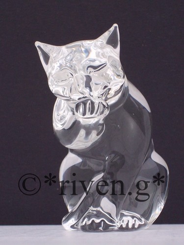 Cat figurine premium crystal - cat,
