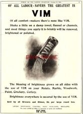 Advert for Lever Bros. 'VIM'