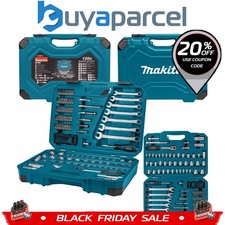 Makita E-06616 120 Piece Maintenance Kit Spanner Socket Screwdriver Bit Set Case