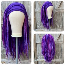 Amethyst Wool Dreadlock Wig - 20 Inches - Headband Wig - Hair Accessory