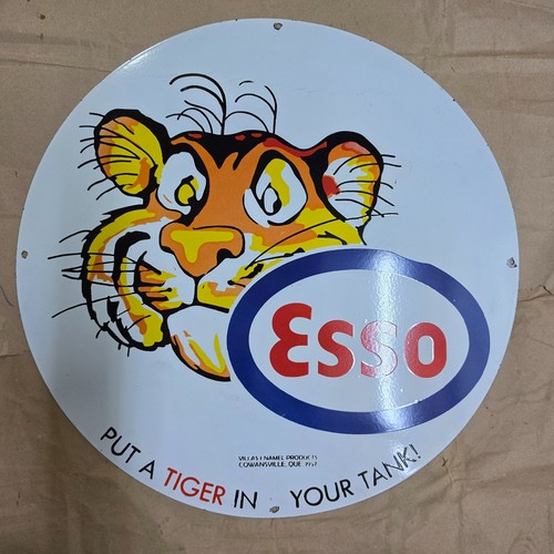 Esso tiger porcelain enamel - esso,