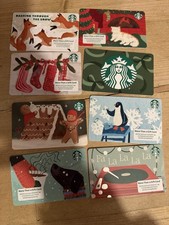 Set Of 8 Starbucks Gift Cards Christmas 2025 New No Value