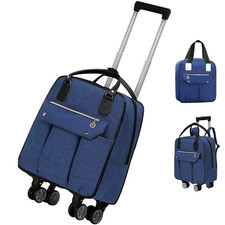 Lightweight Cabin Bag Roller Wheel Trolley Hand Luggage Suitcase Holdall Tote