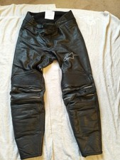 Alpinestars Ladies Leather Motorcycle Trousers EU 52  36" waist UK 16 L VGC