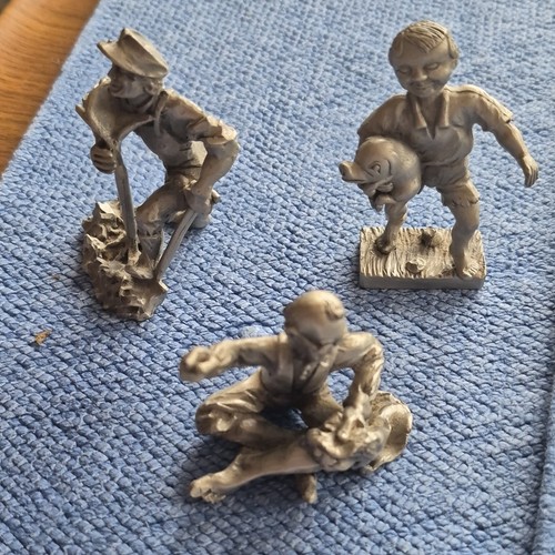 Made germany pewter village - in,