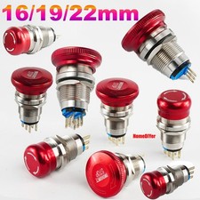 16mm/19mm/22mm Stainless Steel Emergency Stop Switches Push Button Switch IP65