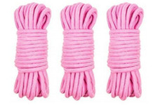 3 X Shibari 10m Bondage Ropes Red Black Purple Cotton Restraint Belt Tie Adult