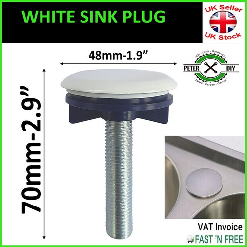 White plug kitchen sink - plug,