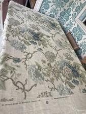 Blithfield & Company Chelverton linen fabric 62” X 46” Unused Blue Green