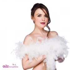 Adult White Feather Boa Pop