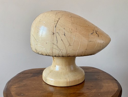 Wooden millinery hat - wooden, block