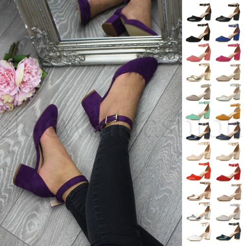 Womens ladies low - mid, heel