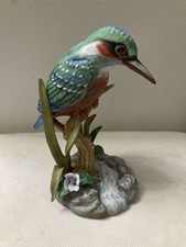 Porcelain Kingfisher Bird Figurine,Kingfisher Ornament,Royal Osborne,03178