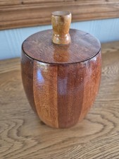 vintage wooden barrel shaped cigar humidor