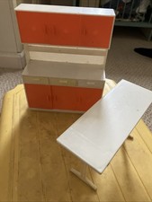 PIPPA Doll Kitchen Dresser and Table Vintage 1970s Doll House