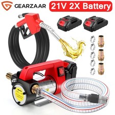 2 Batteries 21V 260W Electric Diesel Fuel Transfer Pump Cordless Oil Extractor