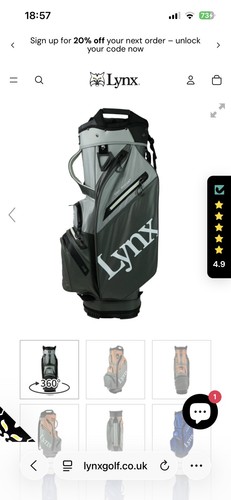 Lynx parallax golf cart bag - lynx,